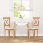 vidaXL Jedálenské stoličky s vankúšmi 2 ks Guma z masívneho dreva – Obrázok 3