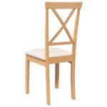 vidaXL Jedálenské stoličky s vankúšmi 2 ks Guma z masívneho dreva – Obrázok 7