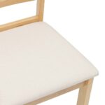 vidaXL Jedálenské stoličky s vankúšmi 2 ks Guma z masívneho dreva – Obrázok 8