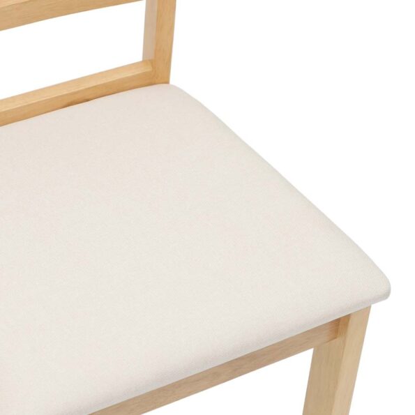 vidaXL Jedálenské stoličky s vankúšmi 2 ks Guma z masívneho dreva – Obrázok 8