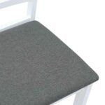 vidaXL jedálenské stoličky s vankúšmi 2 ks Biela guma masívneho dreva – Obrázok 8