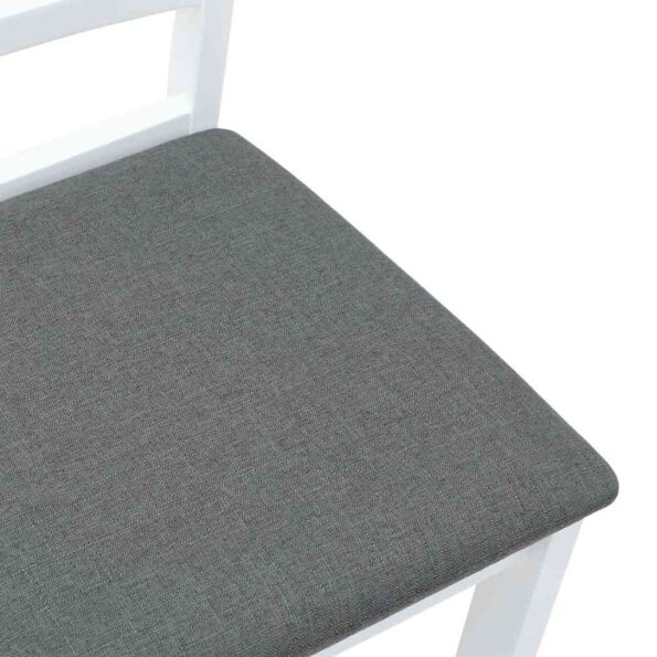 vidaXL jedálenské stoličky s vankúšmi 2 ks Biela guma masívneho dreva – Obrázok 8