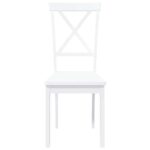 VidaXL jedálenské stoličky 2 ks Biela masívna drevená guma – Obrázok 5