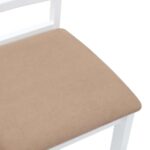 vidaXL jedálenské stoličky s vankúšmi 2 ks Biela guma masívneho dreva – Obrázok 8