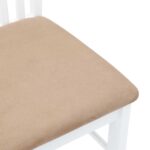 vidaXL jedálenské stoličky s vankúšmi 2 ks Biela guma masívneho dreva – Obrázok 8