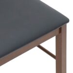 vidaXL jedálenské stoličky s vankúšmi 2 ks Hnedá guma masívneho dreva – Obrázok 8