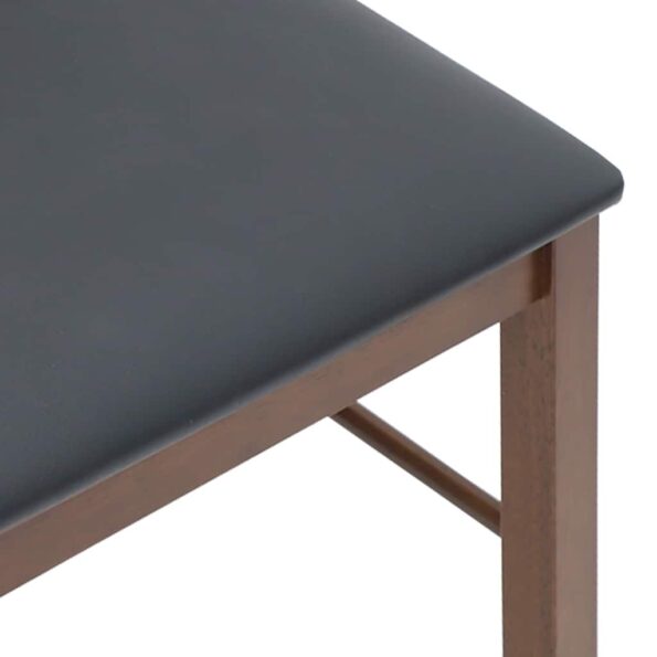 vidaXL jedálenské stoličky s vankúšmi 2 ks Hnedá guma masívneho dreva – Obrázok 8