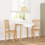 VidaXL jedálenské stoličky 2 ks masívna drevená guma