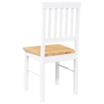 VidaXL jedálenské stoličky 2 ks Biela masívna drevená guma – Obrázok 7