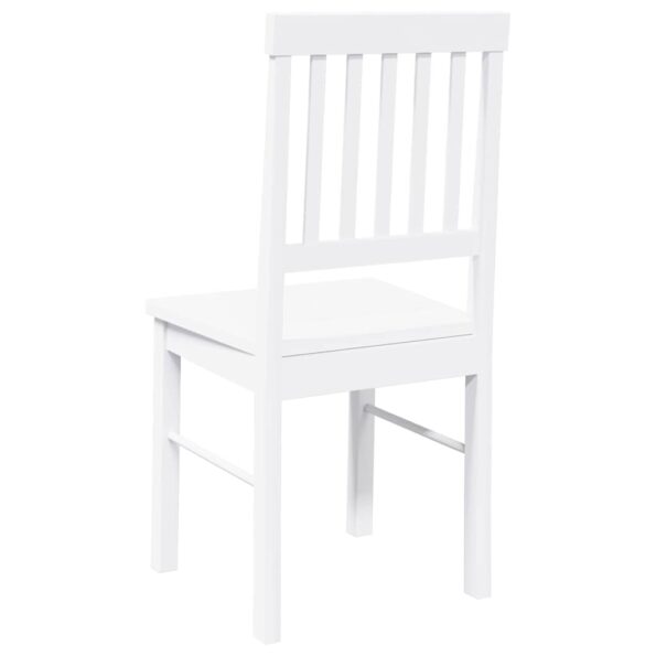 VidaXL jedálenské stoličky 2 ks Biela masívna drevená guma – Obrázok 7