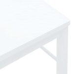 VidaXL jedálenské stoličky 2 ks Biela masívna drevená guma – Obrázok 8