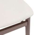 vidaXL jedálenské stoličky s vankúšmi 2 ks Hnedá guma masívneho dreva – Obrázok 8