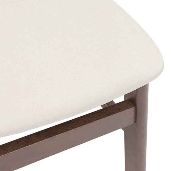 vidaXL jedálenské stoličky s vankúšmi 2 ks Hnedá guma masívneho dreva – Obrázok 8