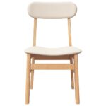 vidaXL Jedálenské stoličky s vankúšmi 2 ks Guma z masívneho dreva – Obrázok 5