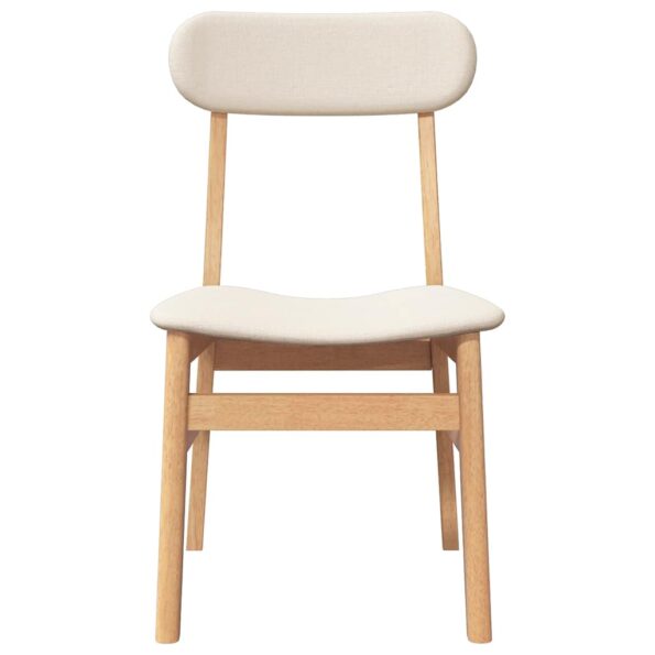 vidaXL Jedálenské stoličky s vankúšmi 2 ks Guma z masívneho dreva – Obrázok 5