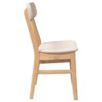 vidaXL Jedálenské stoličky s vankúšmi 2 ks Guma z masívneho dreva – Obrázok 6