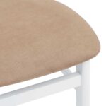 vidaXL jedálenské stoličky s vankúšmi 2 ks Biela guma masívneho dreva – Obrázok 8