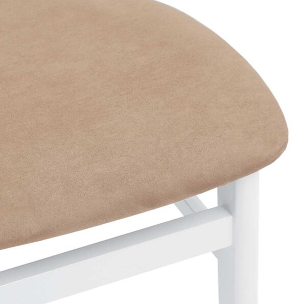 vidaXL jedálenské stoličky s vankúšmi 2 ks Biela guma masívneho dreva – Obrázok 8