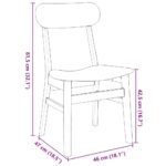 vidaXL jedálenské stoličky s vankúšmi 2 ks Biela guma masívneho dreva – Obrázok 11