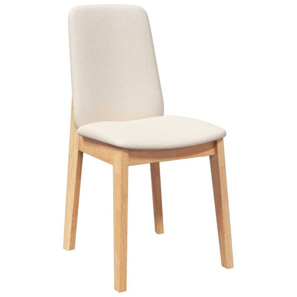 vidaXL Jedálenské stoličky s vankúšmi 2 ks Guma z masívneho dreva – Obrázok 4