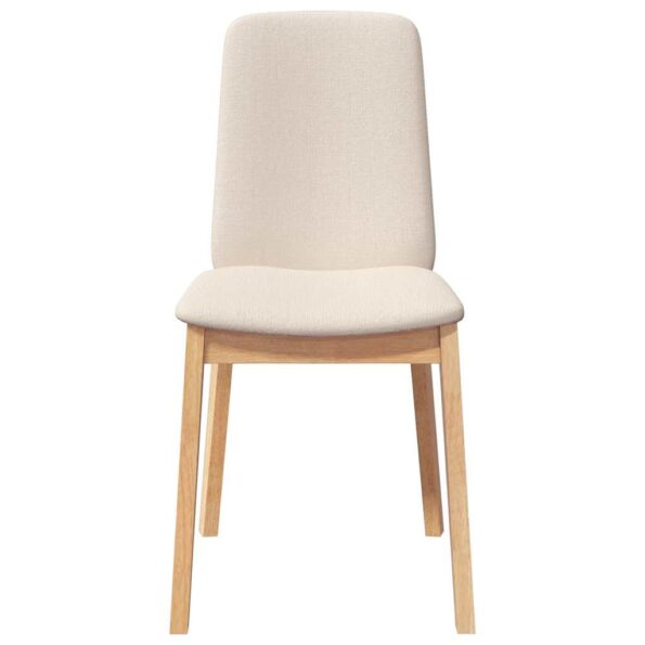 vidaXL Jedálenské stoličky s vankúšmi 2 ks Guma z masívneho dreva – Obrázok 5