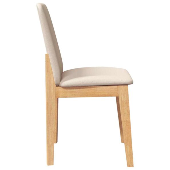 vidaXL Jedálenské stoličky s vankúšmi 2 ks Guma z masívneho dreva – Obrázok 6