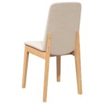 vidaXL Jedálenské stoličky s vankúšmi 2 ks Guma z masívneho dreva – Obrázok 7