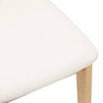 vidaXL Jedálenské stoličky s vankúšmi 2 ks Guma z masívneho dreva – Obrázok 8