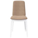 vidaXL jedálenské stoličky s vankúšmi 2 ks Biela guma masívneho dreva – Obrázok 5