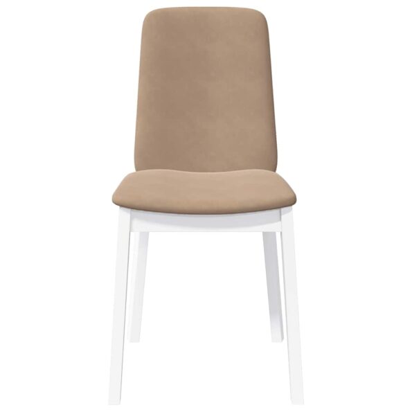 vidaXL jedálenské stoličky s vankúšmi 2 ks Biela guma masívneho dreva – Obrázok 5