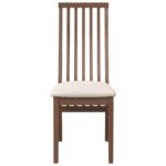 vidaXL jedálenské stoličky s vankúšmi 2 ks Hnedá guma masívneho dreva – Obrázok 5