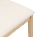 vidaXL Jedálenské stoličky s vankúšmi 2 ks Guma z masívneho dreva – Obrázok 8