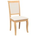 vidaXL Jedálenské stoličky s vankúšmi 2 ks Prírodná kaučuk z masívneho – Obrázok 4