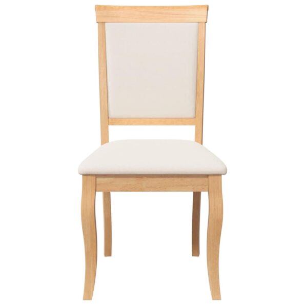 vidaXL Jedálenské stoličky s vankúšmi 2 ks Prírodná kaučuk z masívneho – Obrázok 5