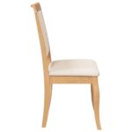 vidaXL Jedálenské stoličky s vankúšmi 2 ks Prírodná kaučuk z masívneho – Obrázok 6