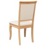 vidaXL Jedálenské stoličky s vankúšmi 2 ks Prírodná kaučuk z masívneho – Obrázok 7