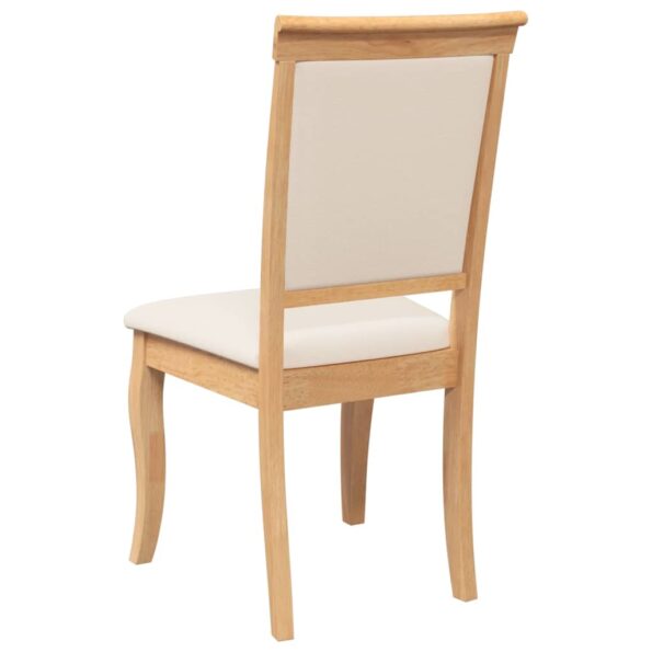 vidaXL Jedálenské stoličky s vankúšmi 2 ks Prírodná kaučuk z masívneho – Obrázok 7