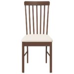 vidaXL jedálenské stoličky s vankúšmi 2 ks Hnedá guma masívneho dreva – Obrázok 5