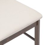 vidaXL jedálenské stoličky s vankúšmi 2 ks Hnedá guma masívneho dreva – Obrázok 8