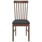 vidaXL jedálenské stoličky s vankúšmi 2 ks Hnedá guma masívneho dreva – Obrázok 5