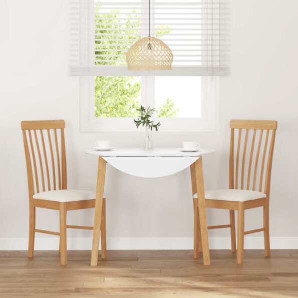 vidaXL Jedálenské stoličky s vankúšmi 2 ks Guma z masívneho dreva – Obrázok 3