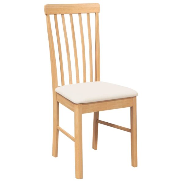 vidaXL Jedálenské stoličky s vankúšmi 2 ks Guma z masívneho dreva – Obrázok 4