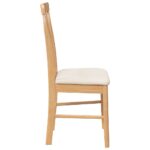 vidaXL Jedálenské stoličky s vankúšmi 2 ks Guma z masívneho dreva – Obrázok 6