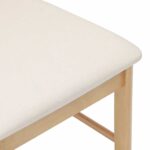 vidaXL Jedálenské stoličky s vankúšmi 2 ks Guma z masívneho dreva – Obrázok 8