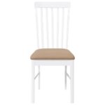 vidaXL jedálenské stoličky s vankúšmi 2 ks Biela guma masívneho dreva – Obrázok 5