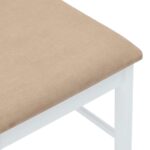 vidaXL jedálenské stoličky s vankúšmi 2 ks Biela guma masívneho dreva – Obrázok 8