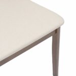 vidaXL jedálenské stoličky s vankúšmi 2 ks Hnedá guma masívneho dreva – Obrázok 8