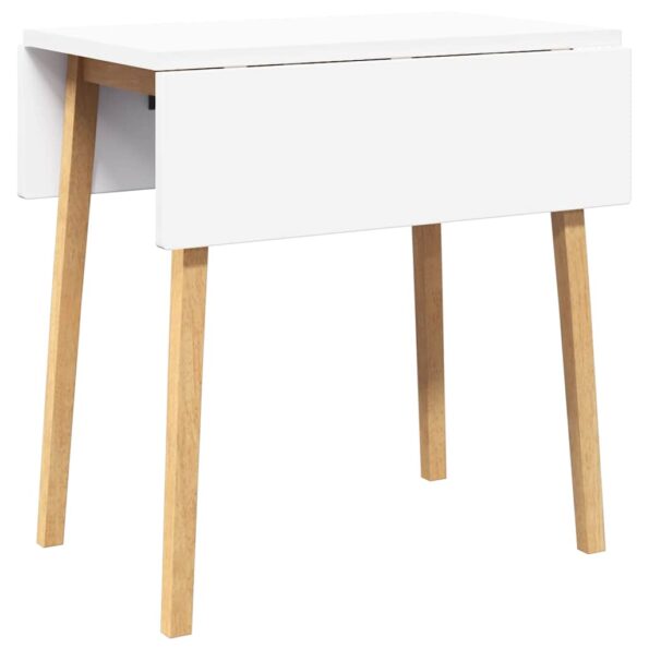 VidaXL jedálenský stôl Prírodná kaučuk z masívneho dreva – Obrázok 2