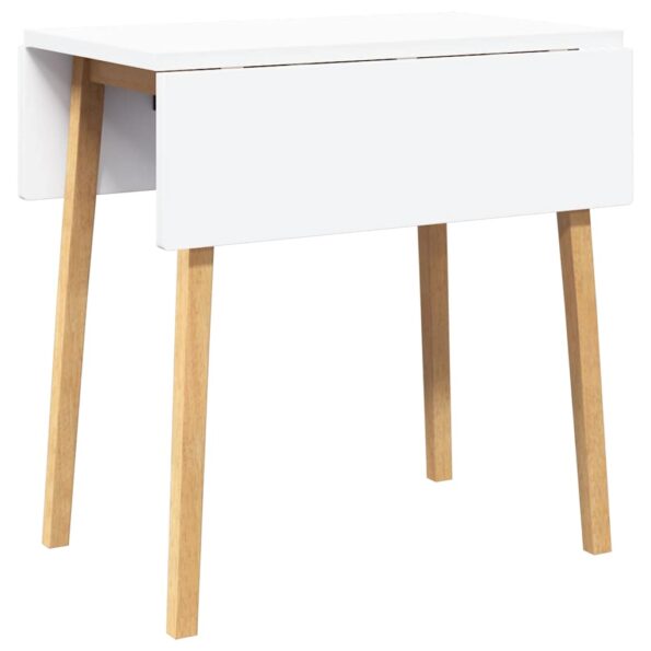 VidaXL jedálenský stôl Prírodná kaučuk z masívneho dreva – Obrázok 7