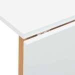 VidaXL jedálenský stôl Prírodná kaučuk z masívneho dreva – Obrázok 11